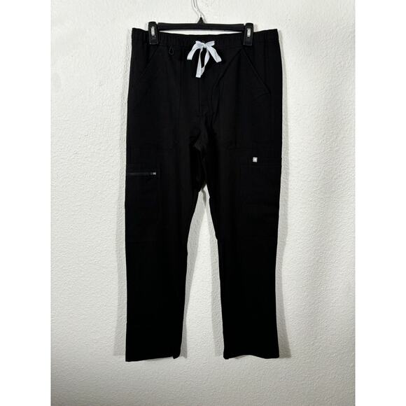 Figs Technical Collection Cairo Cargo Scrub Pants Mens Size M Black